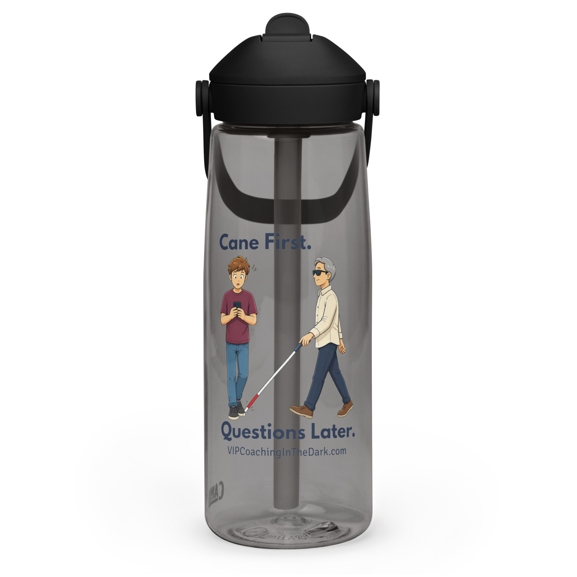 Cane First. Questions Later. - Flip straw water bottle - Image 2