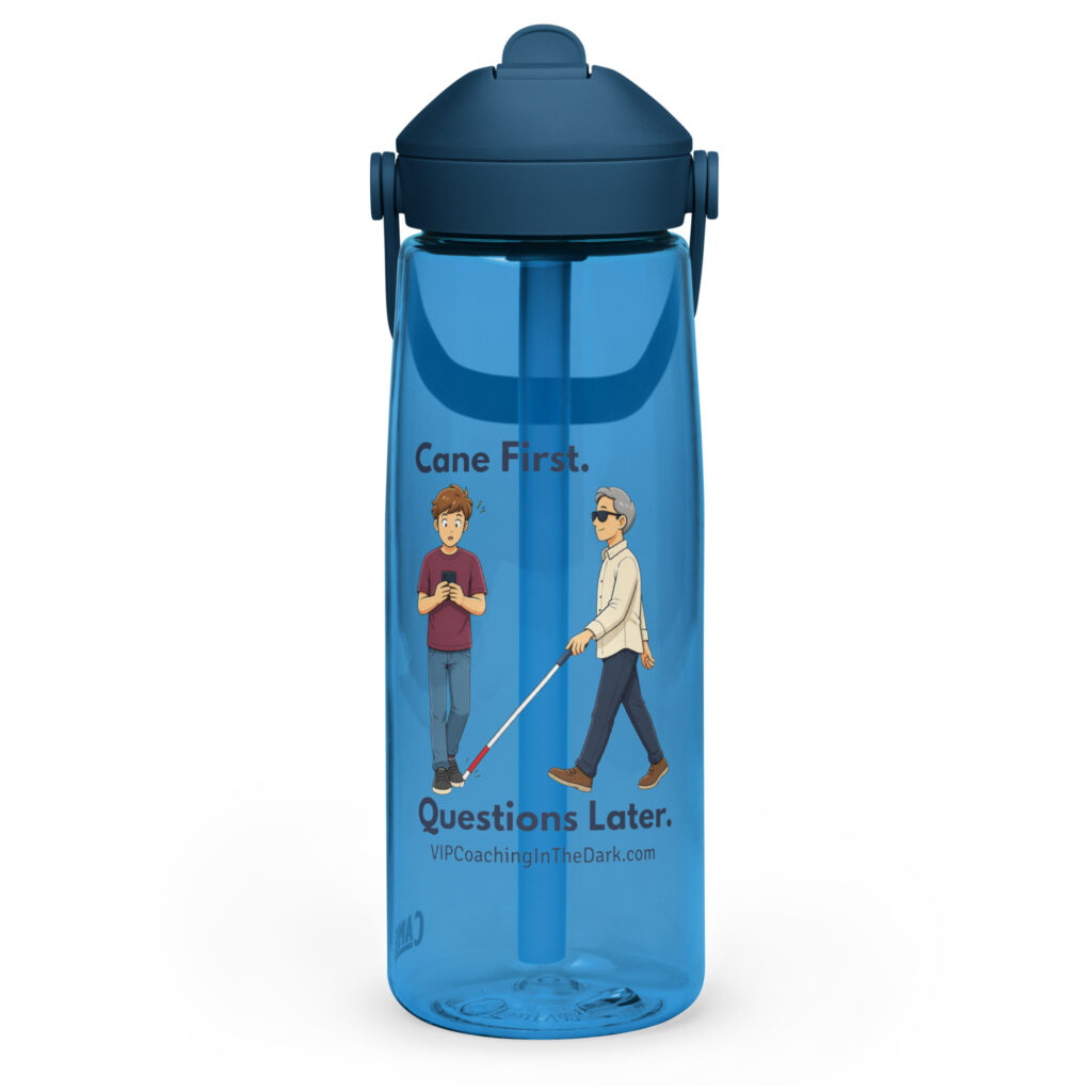 Cane First. Questions Later. - Flip straw water bottle
