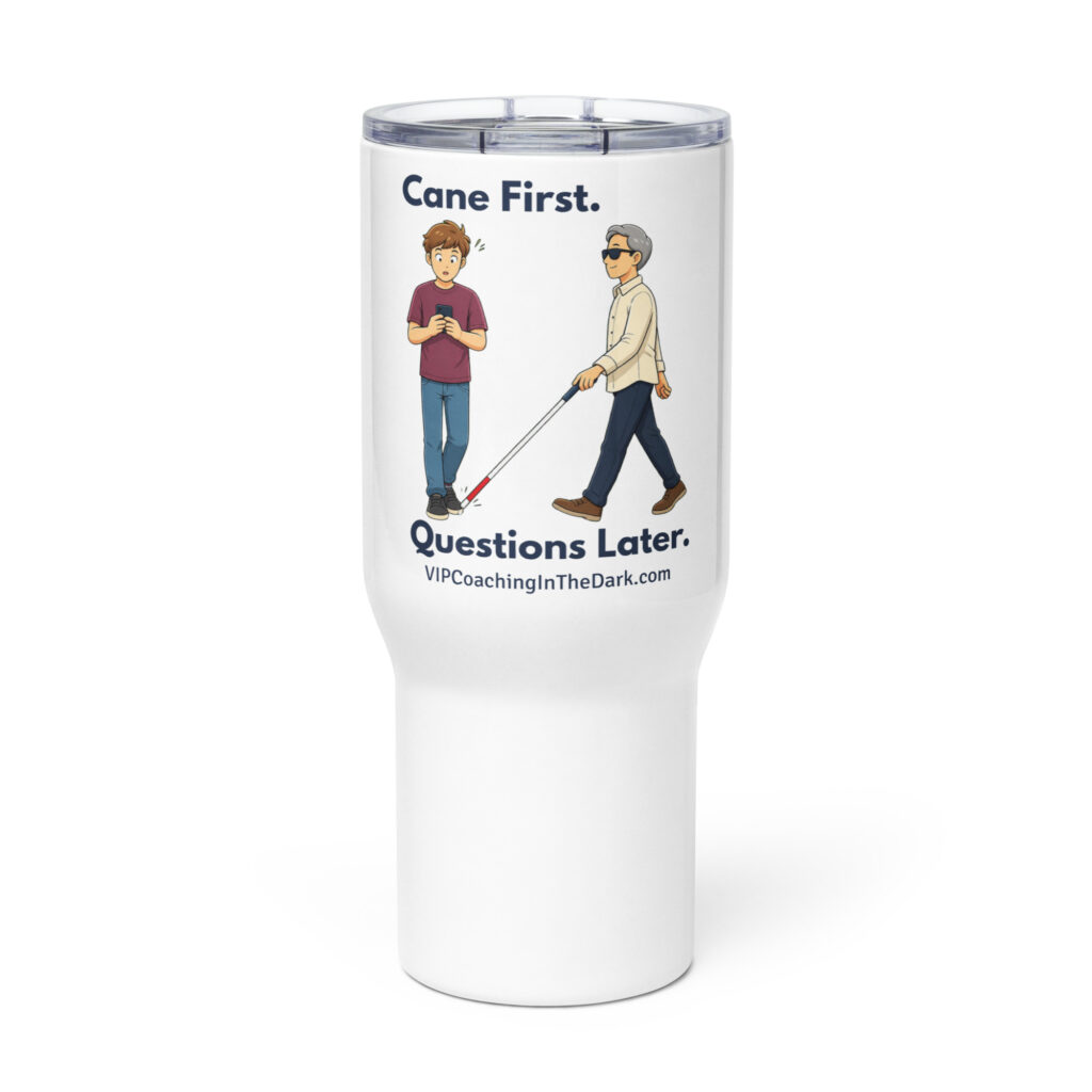 Can First. Questions Later.  - Travel mug with a handle