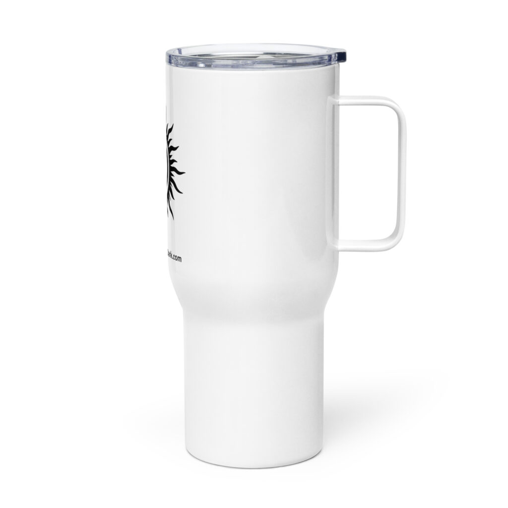 VIPCITD Simple Eclipse in Black Travel mug with a handle